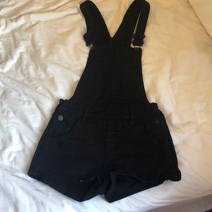 PACSUN black denim overalls